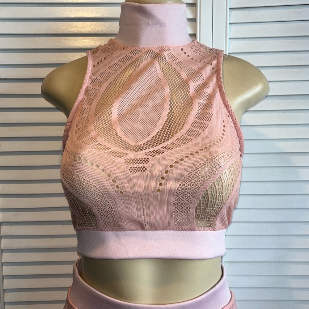 K too 2 piece shirt and shirt set size M Pink - Picture 2 of 6